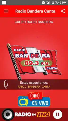 Play Radio Bandera Canta  Peru as an online game Radio Bandera Canta  Peru with UptoPlay