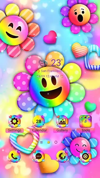 Play Rainbow Emoji - Wallpaper  and enjoy Rainbow Emoji - Wallpaper with UptoPlay