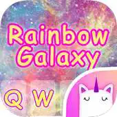 Free play online Rainbow Galaxy Emoji Keyboard Theme APK