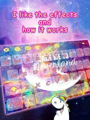 Play Rainbow Galaxy Emoji Keyboard Theme