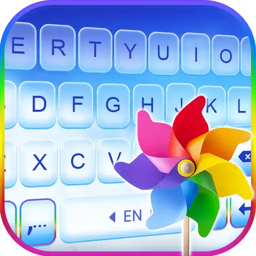 Play Rainbow Pinwheel Keyboard Background APK