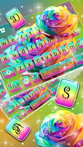 Play Rainbow Rose Keyboard Theme as an online game Rainbow Rose Keyboard Theme with UptoPlay