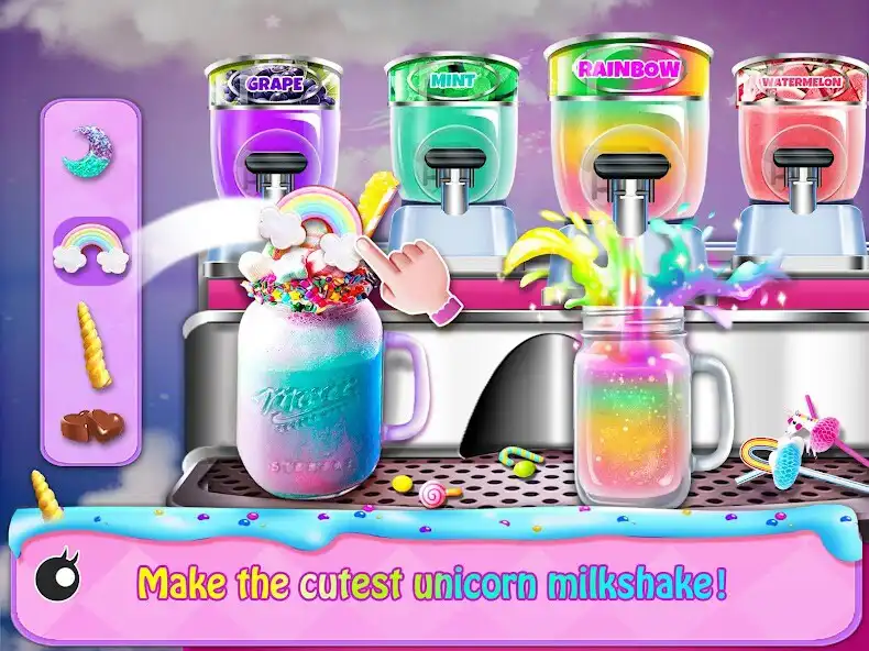 Play Rainbow Unicorn Foods  Desserts: Cooking Games as an online game Rainbow Unicorn Foods  Desserts: Cooking Games with UptoPlay