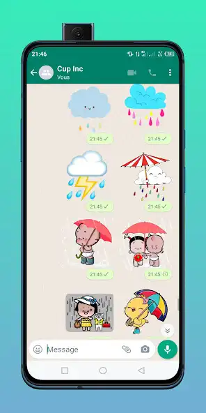 Play Raining Stickers WAStickerApps as an online game Raining Stickers WAStickerApps with UptoPlay