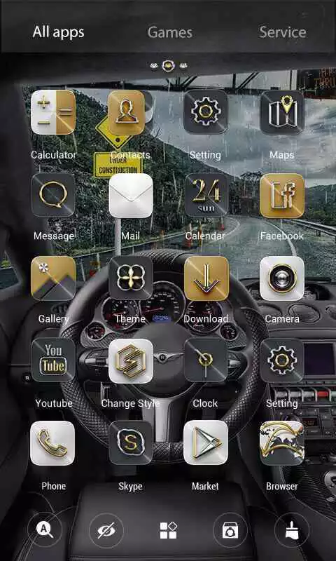 Play Rainy Days Parallax V Launcher Theme