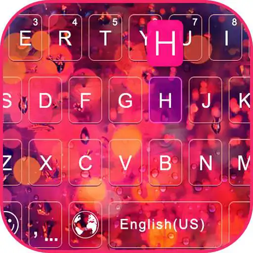 Run free android online Rainy Glass Keyboard Theme APK