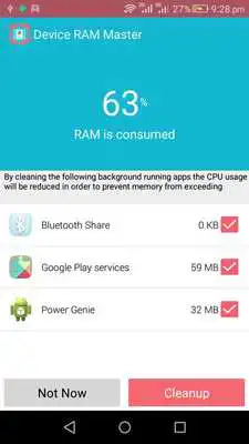 Play RAM Booster device cleaner