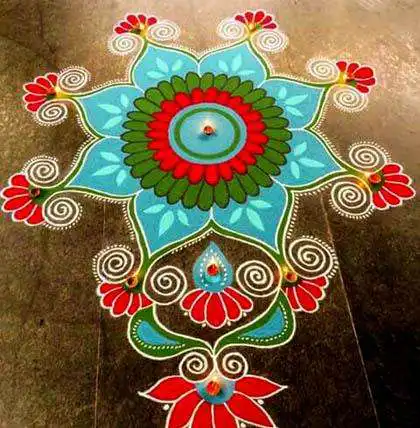 Play Rangoli Designs : Latest Designs as an online game Rangoli Designs : Latest Designs with UptoPlay