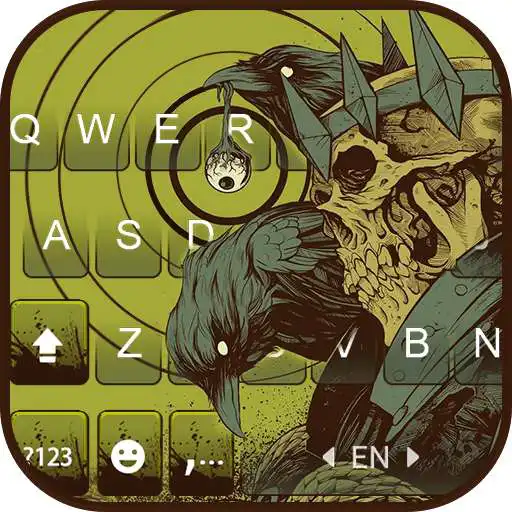 Play Raven Skull Throne Keyboard Background APK