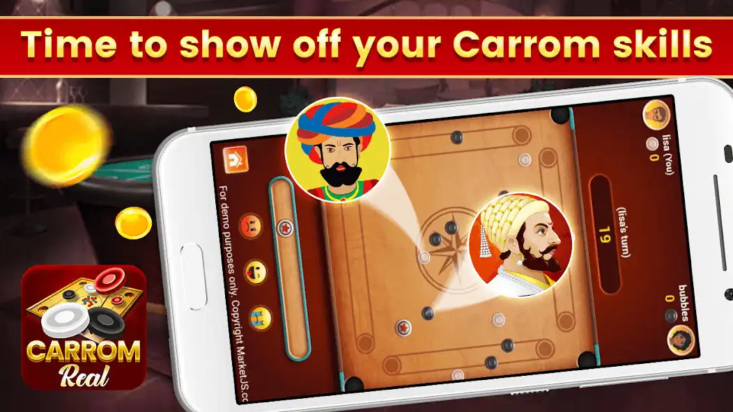 Play Real Carrom-3D board game  and enjoy Real Carrom-3D board game with UptoPlay