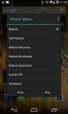 Play Reboot Menu Widget *ROOT*