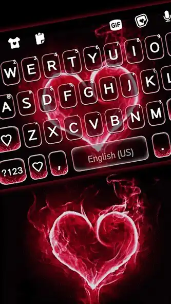 Play Red Burning Heart Keyboard Background as an online game Red Burning Heart Keyboard Background with UptoPlay