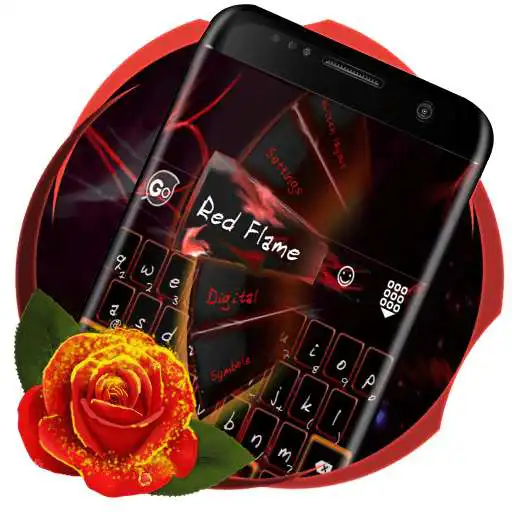 Free play online Red Flame Keyboard theme  APK