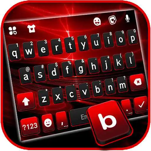 Play Red Flash 3D Keyboard Background APK