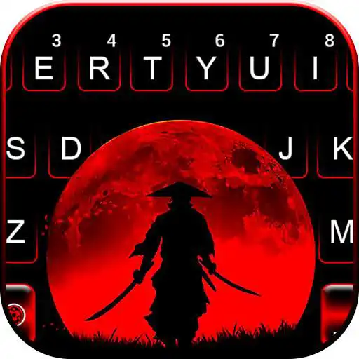 Play Red Moon Samurai Keyboard Background APK