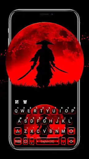 Play Red Moon Samurai Keyboard Background  and enjoy Red Moon Samurai Keyboard Background with UptoPlay