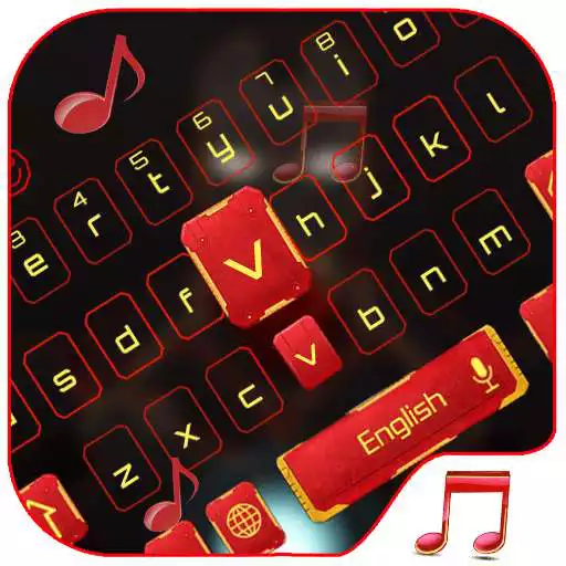 Free play online Red Robot Music keyboard Theme APK