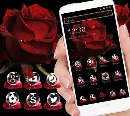 Play Red Rose Petal Theme for Launcher