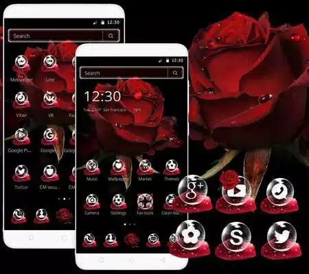 Play Red Rose Petal Theme for Launcher