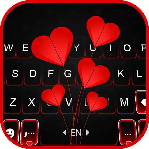 Play Red Valentine Heart Keyboard Background APK