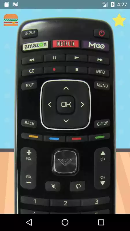 Play Remote Control For Vizio