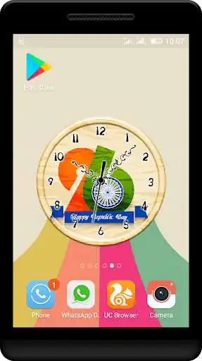 Play Republic Day Clock Live Wallpaper