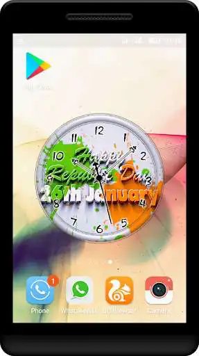 Play Republic Day Clock Live Wallpaper