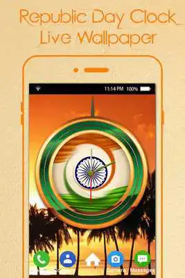 Play Republic Day Clock Live Wallpaper