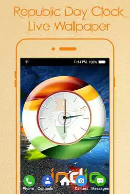 Play Republic Day Clock Live Wallpaper