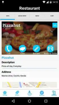 Play Restaurant Demo app with chat