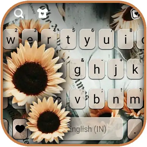 Play Retro Sunflower Keyboard Background APK