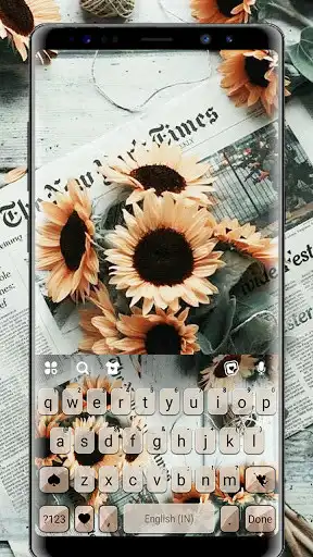 Play Retro Sunflower Keyboard Background  and enjoy Retro Sunflower Keyboard Background with UptoPlay