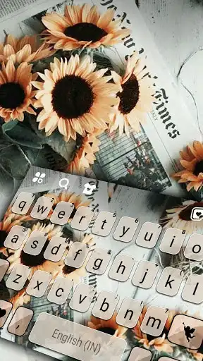 Play Retro Sunflower Keyboard Background as an online game Retro Sunflower Keyboard Background with UptoPlay