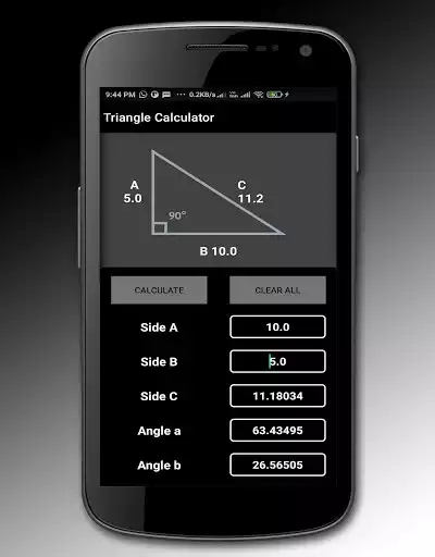 Play Right Angled Triangle Calculator and Solver  and enjoy Right Angled Triangle Calculator and Solver with UptoPlay