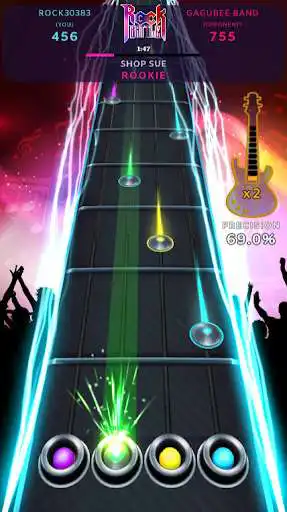 Play Rock Battle - Rhythm Music Game as an online game Rock Battle - Rhythm Music Game with UptoPlay