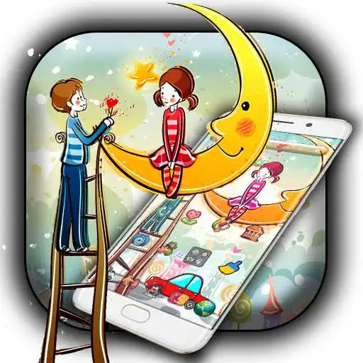 Run free android online Romantic Couple Sketch Theme APK