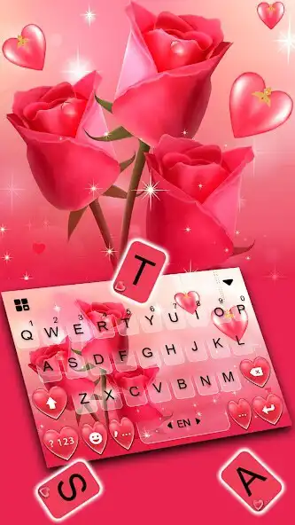 Play Romantic Heart Roses Keyboard Background as an online game Romantic Heart Roses Keyboard Background with UptoPlay