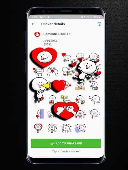 Play Romantic Stickers for WhatsApp as an online game Romantic Stickers for WhatsApp with UptoPlay