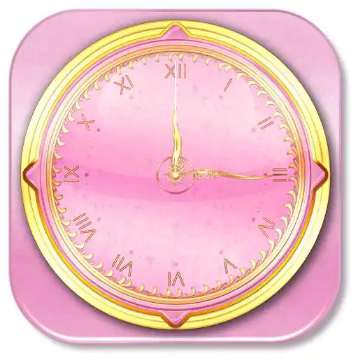 Free play online Rose Gold Clock Widget  APK