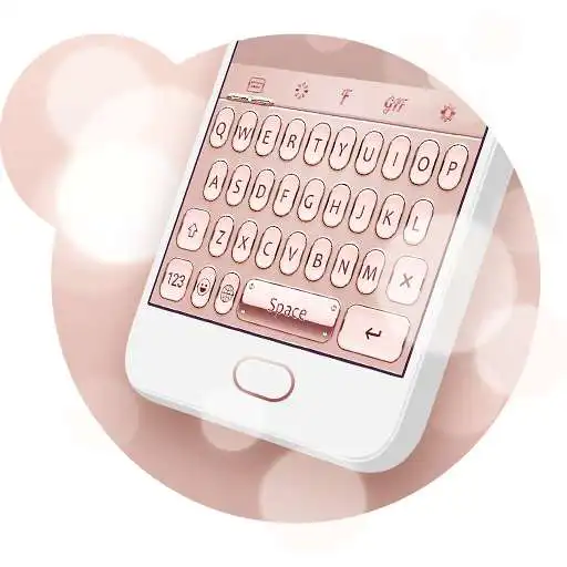 Free play online Rose Gold Keyboard Theme  APK