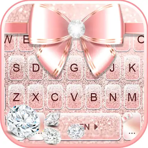 Play Rose Gold Luxury Bow Keyboard Theme APK