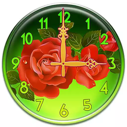 Free play online Roses Clock Widget APK