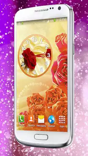 Play Roses Clock Widget