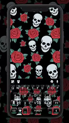 Play Roses Skull Keyboard Background  and enjoy Roses Skull Keyboard Background with UptoPlay