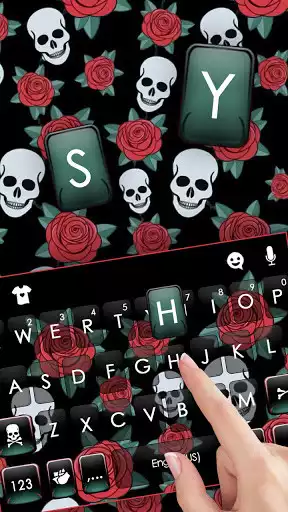 Play Roses Skull Keyboard Background as an online game Roses Skull Keyboard Background with UptoPlay