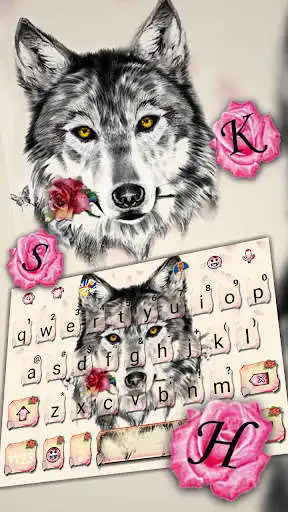 Play Rose Wolf Tattoo Keyboard Theme as an online game Rose Wolf Tattoo Keyboard Theme with UptoPlay