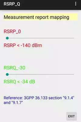 Play RSRP/RSRQ report mapping