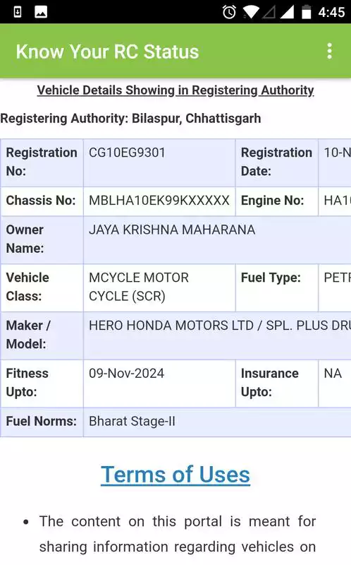 Play RTO - Indian Vehicle Information