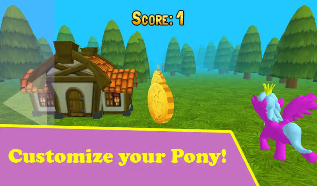 Play Running Pony 3D: Little Race as an online game Running Pony 3D: Little Race with UptoPlay