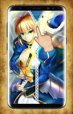 Play Saber Zipper Lock Screen